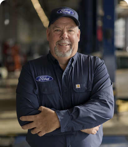 Educator in Ford and Carhartt gear